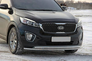 Передняя защита ST014 60/42мм (нерж) для Kia Sorento UM 2015-2020 гг