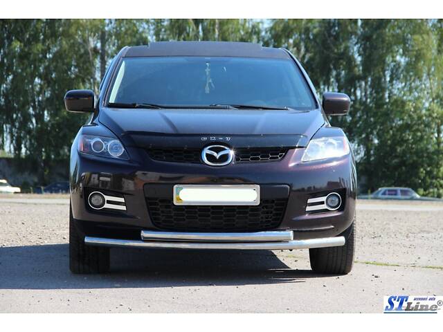 Передняя защита ST014 (нерж.) для Mazda CX-7 2006-2012 гг - Фото 2