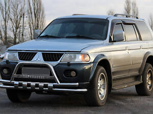 Передняя защита ST015-2024WT (нерж) для Mitsubishi Pajero Sport 1996-2007 гг