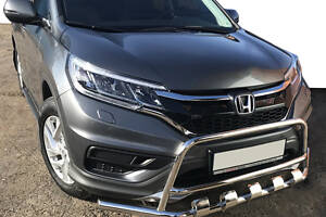 Передняя защита WT003-ST-V2 (нерж.) для Honda CRV 2012-2016 гг