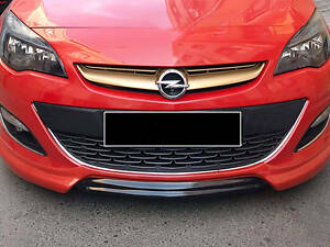 Передний лип DPT V-1 (Черный Глянец) для Opel Astra J 2009-2015 гг