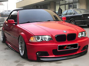 Передний лип DPT V-2 (Для M Sport, Черный Глянец) для BMW 3 серия E46 1998-2006 гг