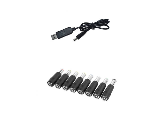 Переходник адаптер USB для питания роутера модема с 5В на 9В с набором штекеров REMAX №1773 - Фото 1