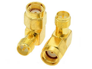 Перехідник для FPV та радіообладнання (RP-SMA M - RP-SMA F кутовий 90°)