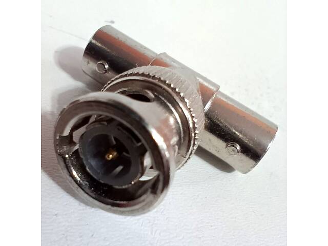 Перехідник, конвертер, адаптер 1 BNC-male (штир) - 2 BNC-female (гніздо). Новий! - Фото 1