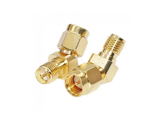 Перехідник кутовий 135/45° для FPV та радіообладнання (SMA M - RP-SMA F) - Фото 1