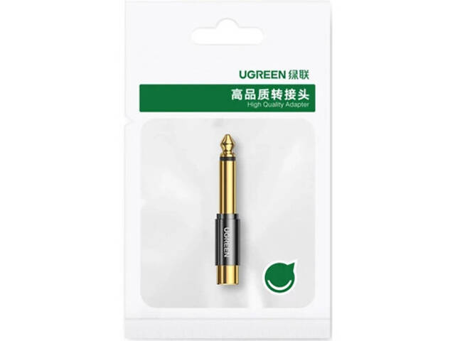 Перехідник 6.35mm M to RCA F AV169 black Ugreen (80731) - Фото 3