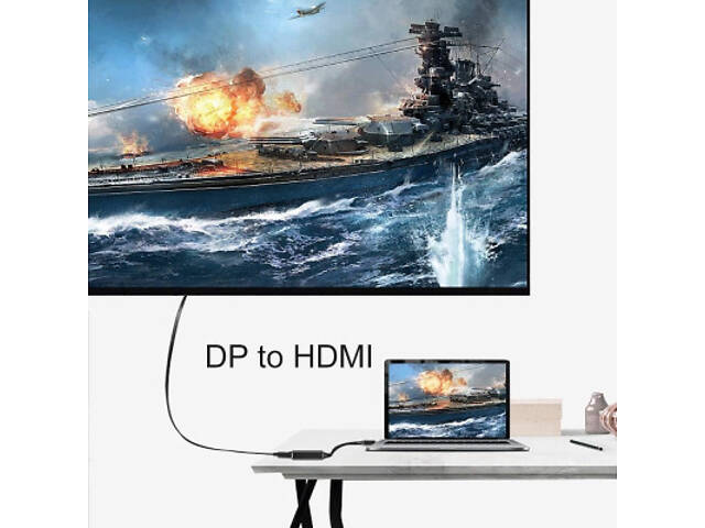Перехідник DisplayPort Male to HDMI 4K Ultra HD Female ST-Lab (U-996-4K) - Фото 2