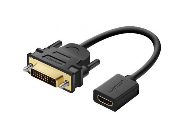 Перехідник DVI M to HDMI F 0.22m black Ugreen (20118) - Фото 1