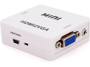 Перехідник HDMI F to VGA F 720P/1080P white Voltronic (YT-CM-HDMI/VGA)