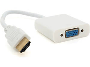 Перехідник HDMI M to VGA F 0.1m 4K/2K white Voltronic (YT-C-HDMI(M)/VGA(F)-W)