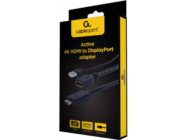 Перехідник HDMI to DisplayPort, 4K 30Hz Cablexpert (A-HDMIM-DPF-01) - Фото 2