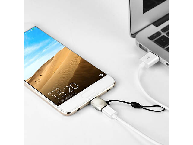 Переходник Hoco UA8 MicroUSB to Type-C Стальной - Фото 6