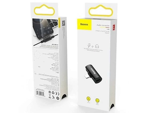 Перехідник L46 Lightning (1 Male / 2 Female) Black Baseus (CAL46-01) - Фото 6