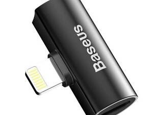 Перехідник L46 Lightning (1 Male / 2 Female) Black Baseus (CAL46-01)