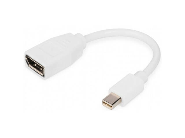 Перехідник mini DP to DP, M/F, 0.15m, white Digitus (DB-340405-001-W) - Фото 1