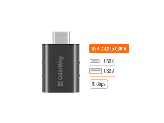 Перехідник OTG USB 3.2 AF to USB-C ColorWay (CW-AD-AC3) - Фото 9