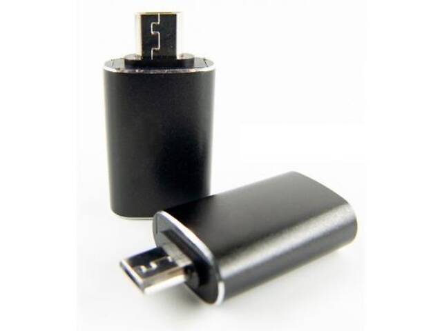 Перехідник OTG USB - Micro-USB black Dengos (ADP-017) - Фото 1