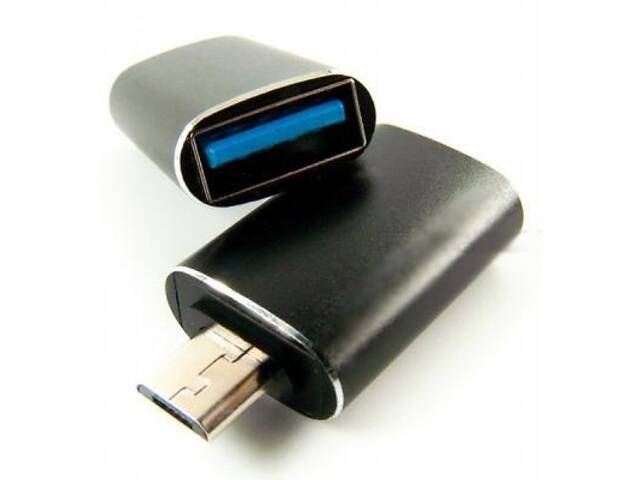 Перехідник OTG USB - Micro-USB black Dengos (ADP-017) - Фото 2