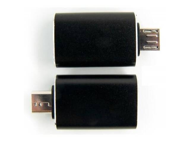 Перехідник OTG USB - Micro-USB black Dengos (ADP-017) - Фото 3