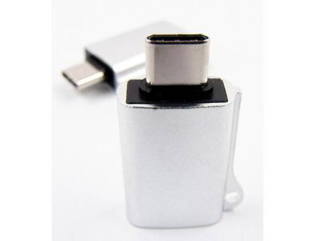 Перехідник OTG USB - Type-C grey Dengos (ADP-019) - Фото 1