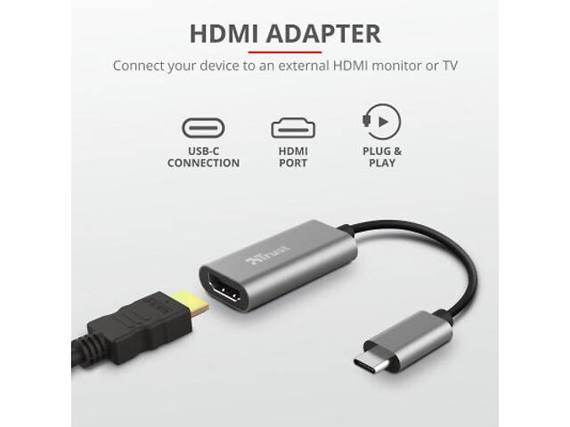 Перехідник Trust USB-C to HDMI Adapter (23774) - Фото 10