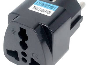 Перехідник US/UK/AU to EU Dynamode (EU Adapter black)