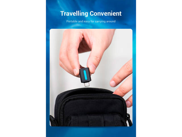 Перехідник USB 2.0 Type-C to USB AF (OTG) Vention (CDTB0) - Фото 3