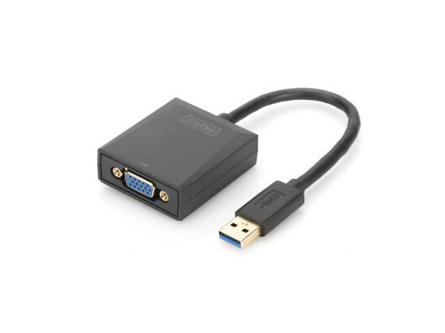 Перехідник USB 3.0 AM to VGA F 0.15m Full HD Digitus (DA-70840) - Фото 1