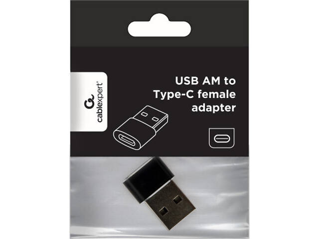 Перехідник USB-A Male to USB-C Female USB2.0 Cablexpert (A-USB2-AMCF-02) - Фото 3