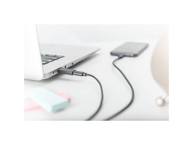 Перехідник USB-A to USB-C (M/F) 3A 5GB ver.3.0 Digitus (AK-300524-000-S) - Фото 2