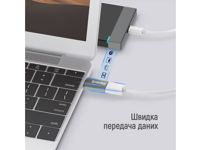 Перехідник USB-A toUSB-C ColorWay (CW-AD-AC) - Фото 4