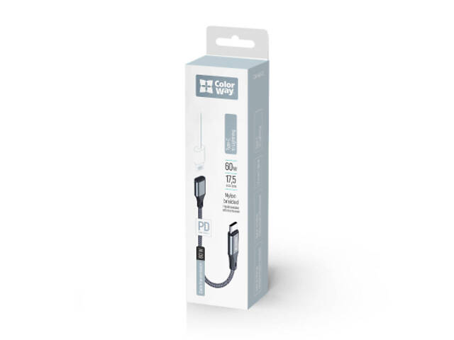 Перехідник USB-C M to Lightning F 0.17m gray ColorWay (CW-AD-CL) - Фото 5