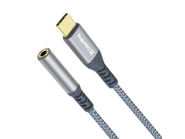 Перехідник USB-C to 3.5mm F 0.14m gray ColorWay (CW-AD-CJ) - Фото 9