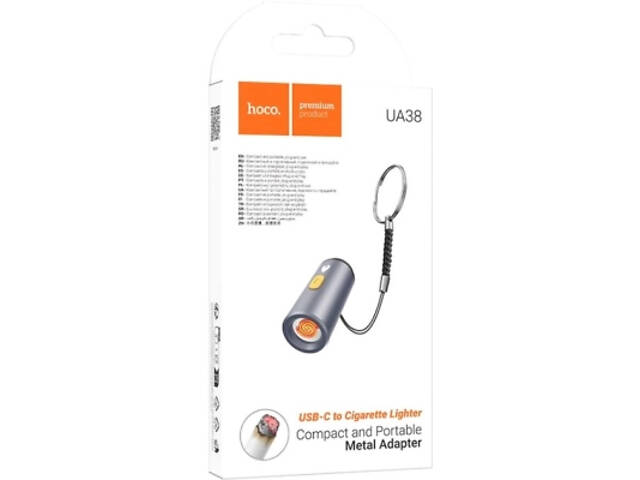 Перехідник USB-C to cigarette lighter adapter Gray HOCO (6942007647694) - Фото 3