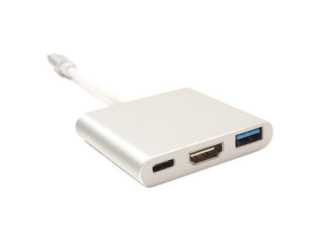 Перехідник USB C-Type - HDMI/USB PowerPlant (KD00AS1306) - Фото 1