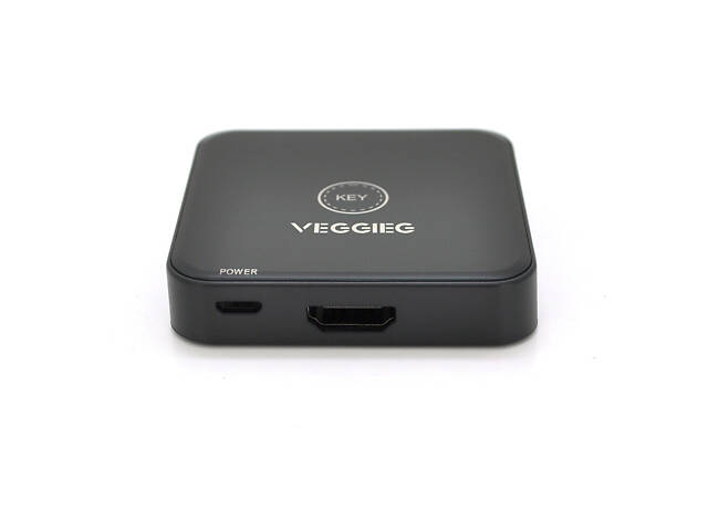 Перемикач двоспрямований VEGGIEG V-HD01 HDMI2.0 з живленням через USB, підтримує 2Kx4K, 30Hz, Black, - Фото 1
