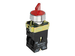 Переключатель 'I-O' 1NO+1NC 22мм без подсветки красная 2 положения [BSW90-BK-2-K04] LAY5-BK2465 UEC