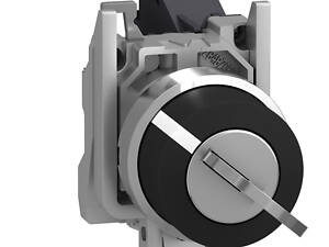 Переключатель 'I-O' 1NO 22мм без подсветки черная 2 положения с фиксацией [XB4BG21] Harmony XB4 Schneider