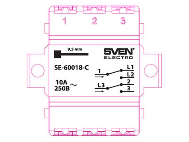 Перемикач Sven SE-60018-C cream (7100044) - Фото 3