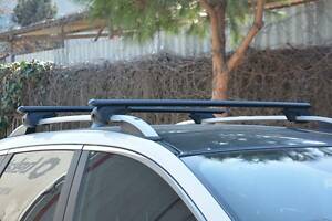 Перемычки на обычные рейлинги под ключ Bold Bar Lite V1 (2 шт) Серые для Toyota Sienna 2010-2020 гг.