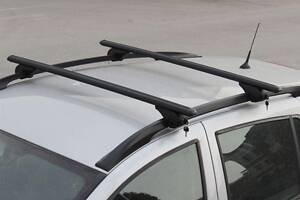 Перемычки на обычные рейлинги под ключ Bold Bar V1 (2 шт) Серые для Citroen C-4 Picasso 2006-2013 гг