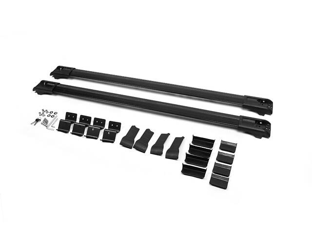 Перемычки на рейлинг под ключ Wingbar V1 (2 шт) Черные для Renault Duster 2018-2024 гг - Фото 13