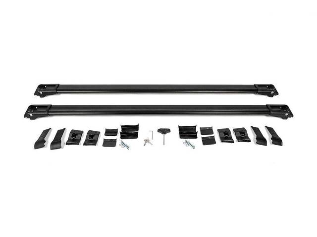 Перемычки на рейлинги под ключ WingBar (2 шт) Черный для Geely MK Cross