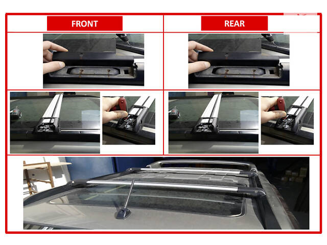 Перемычки на рейлинги под ключ WingBar V1 (2 шт) Серые для Nissan X-trail T31 2007-2014 гг - Фото 1