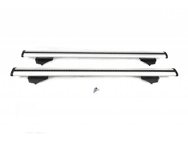 Перемычки на встроенные рейлинги под ключ Wizard V2 (2 шт) 115см, серые для Seat Leon 2013-2020 гг