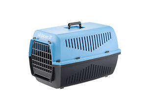 Переноска для котів і маленьких собак Ferplast Skipper (Ферпласт Скиппер) 62 x 41 x h 38 cm - 3, Голубий