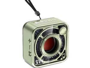 Переносна колонка з акумулятором і мікрофоном блютуз акустика портативна колонка з fm радіо Зелений