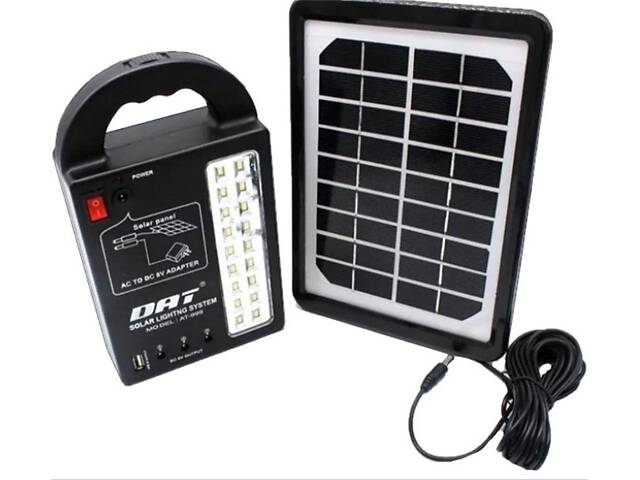 Переносний ліхтар прожектор Solar Dat AT-999 з сонячною панеллю - Фото 3