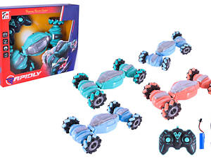 Перевертиш 7M262 на радіокеруванні, акумулятор, 3 кольора, usb-заряд, світло, звук, коробка р.36x28см